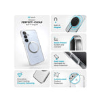 Speck Samsung Galaxy S25 Plus Presidio Perfect Magnetic Case - Clear / Silver - Clear / Silver