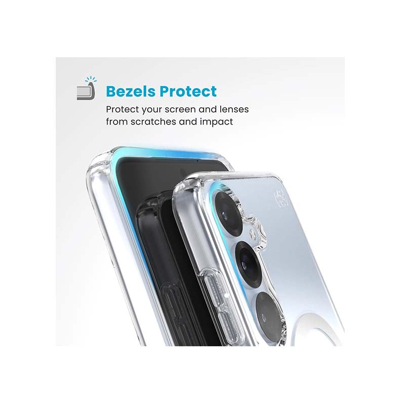 Speck Samsung Galaxy S25 Plus Presidio Perfect Magnetic Case - Clear / Silver - Clear / Silver