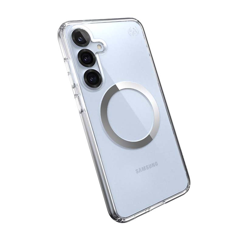 Speck Samsung Galaxy S25 Plus Presidio Perfect Magnetic Case - Clear / Silver - Clear / Silver