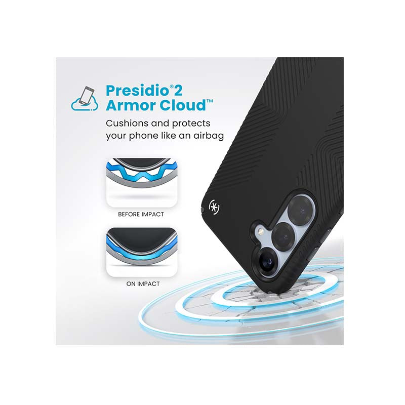Speck Samsung Galaxy S25 Plus Presidio2 Grip Case - Black - Black