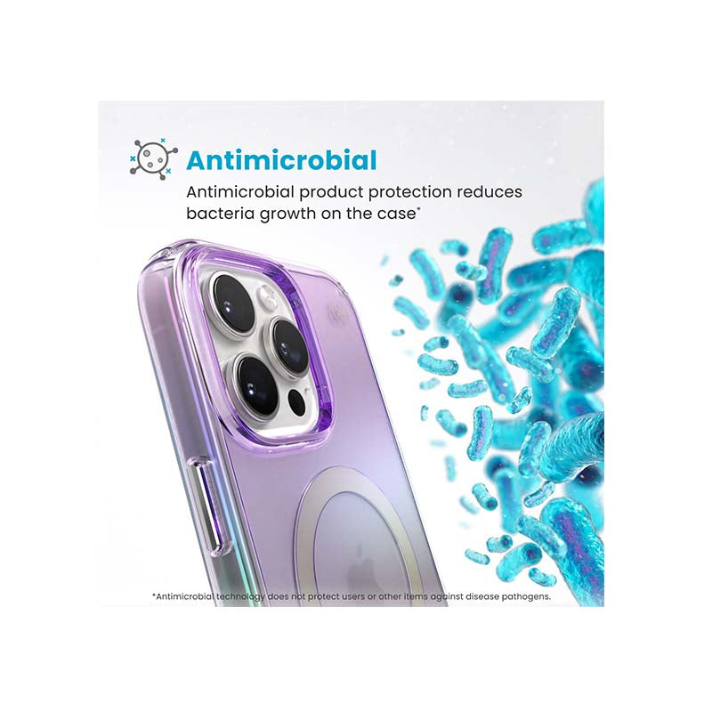 Speck Apple iPhone 16 Pro Max Presidio Lux Magsafe Case - Clear / Purple