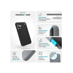 Speck Presidio2 Grip Case Samsung Galaxy S25 - Black / Slate Grey
