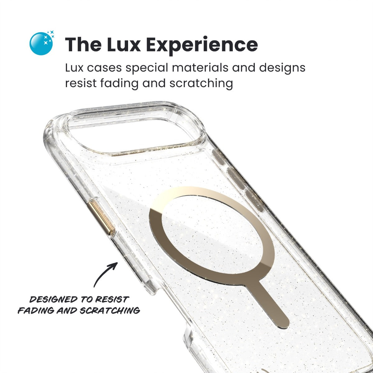 Speck Presidio Lux MagSafe Case Apple iPhone Air Gold Glitter