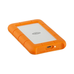 LaCie Rugged USB-C 4TB External Hard Drive - Orange/Silver