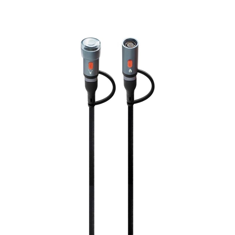 Supa Fly 1M Survivor Type C to C Flashlight + Lighter Charge And Sync Cable - Black - Black