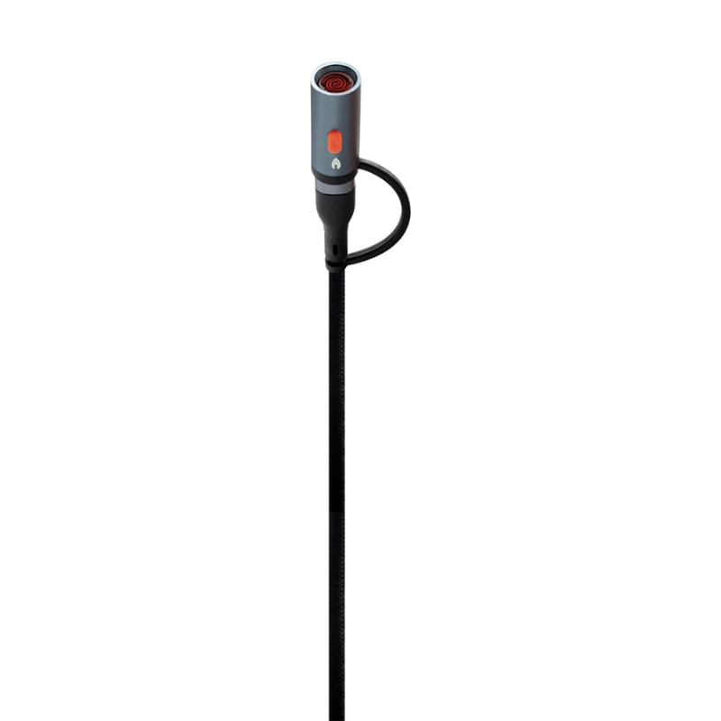 Supa Fly 1M Survivor Type C to C Flashlight + Lighter Charge And Sync Cable - Black - Black