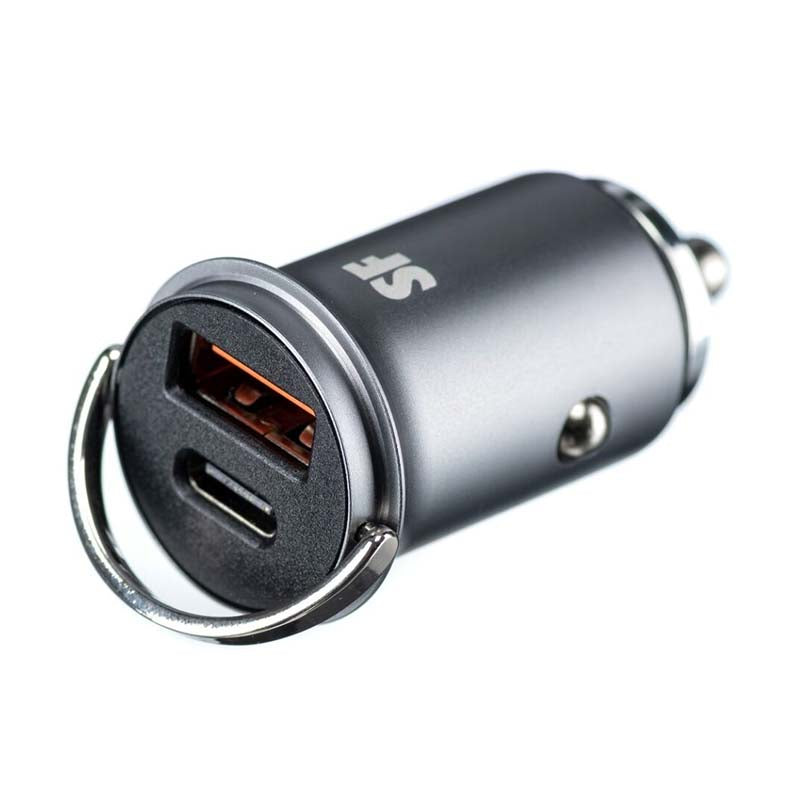 Supa Fly 48W Mini Dual USB Car Charger - Silver