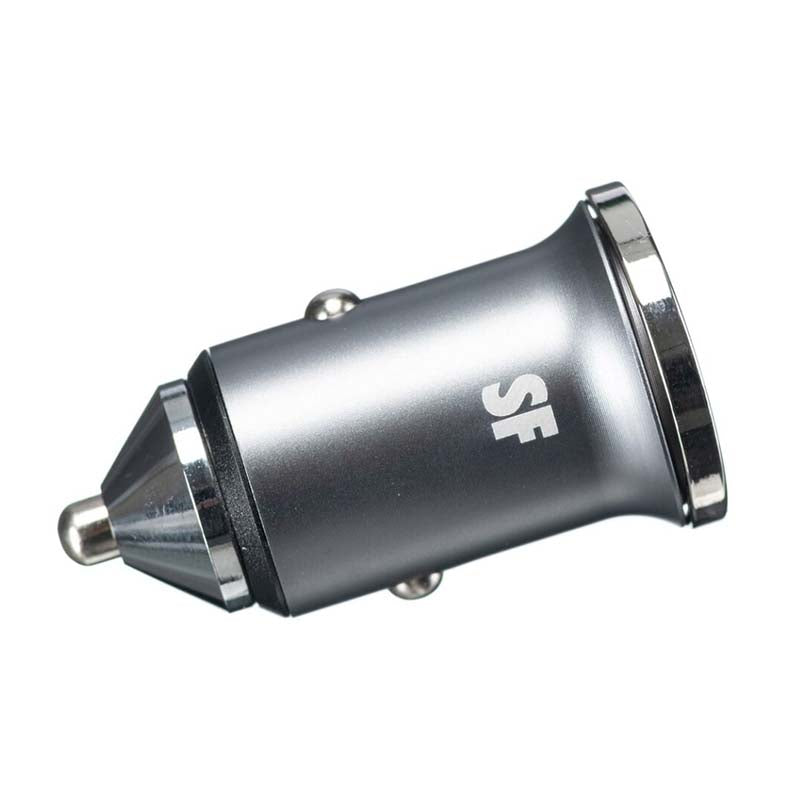 Supa Fly 48W Mini Dual USB Car Charger - Silver