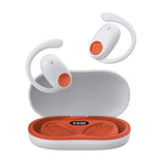 Supa Fly Air Conduction Earbuds with Ear Hook - White / Orange - White/Orange
