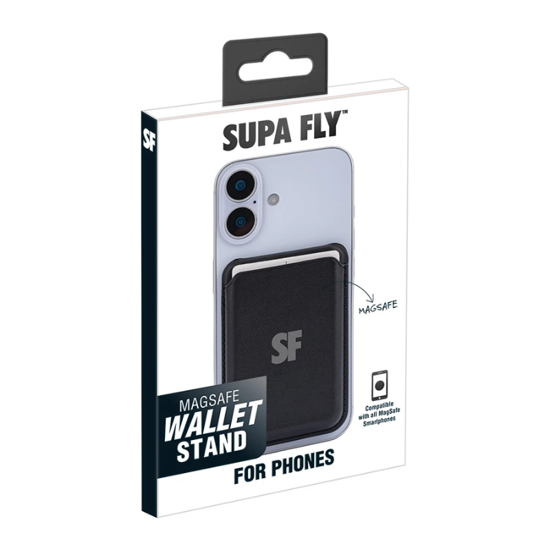 Supa Fly MagSafe Wallet Case Stand - Black - Black