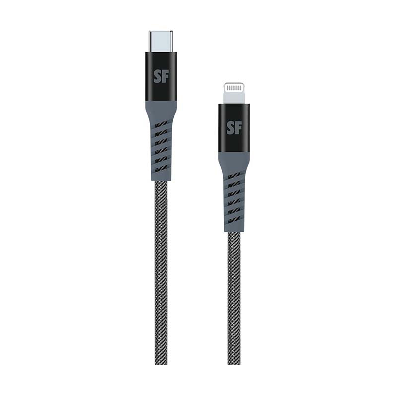 Supa Fly Signature Series Type-C to Lightning MFI Cable - Grey - Grey