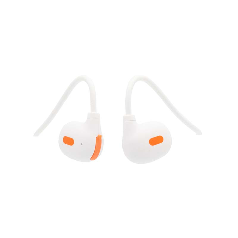 Supa Fly Sport Air Conduction Headset - White / Orange - White/Orange
