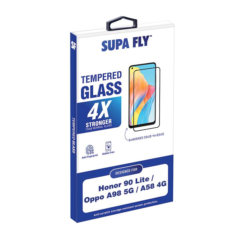 Supa Fly Tempered Glass Screen Protector Honor 90 Lite/Oppo A98 5G/A58 4G - Clear