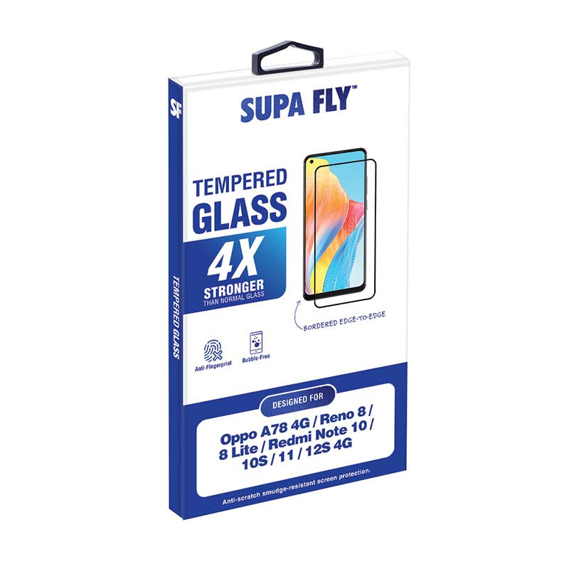Supa Fly Tempered Glass Screen Protector Oppo A78 4G - Clear