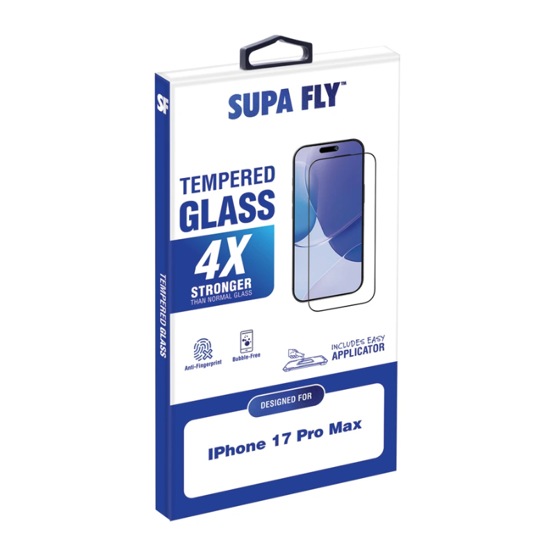 Supa Fly Tempered Glass With Applicator Apple iPhone 17 Pro Max -Clear - Clear