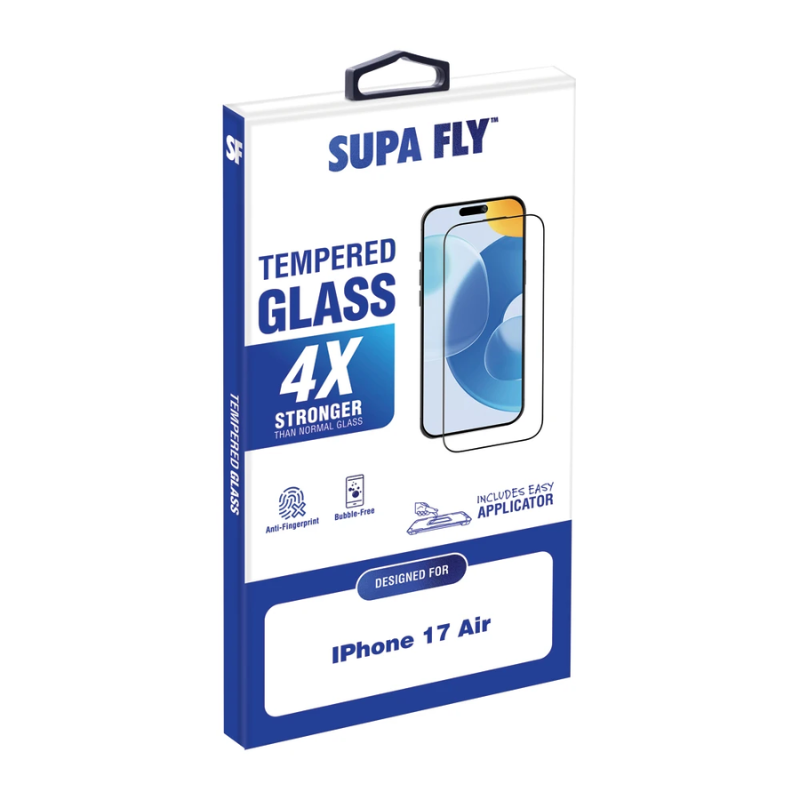 Supa Fly Tempered Glass With Applicator Apple iPhone Air - Clear - Clear