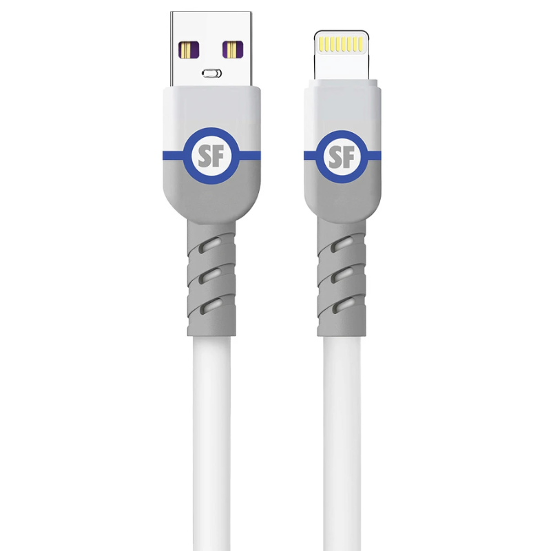 Supa Fly USB A To Lightning Charge And Sync 2m Cable - White - White