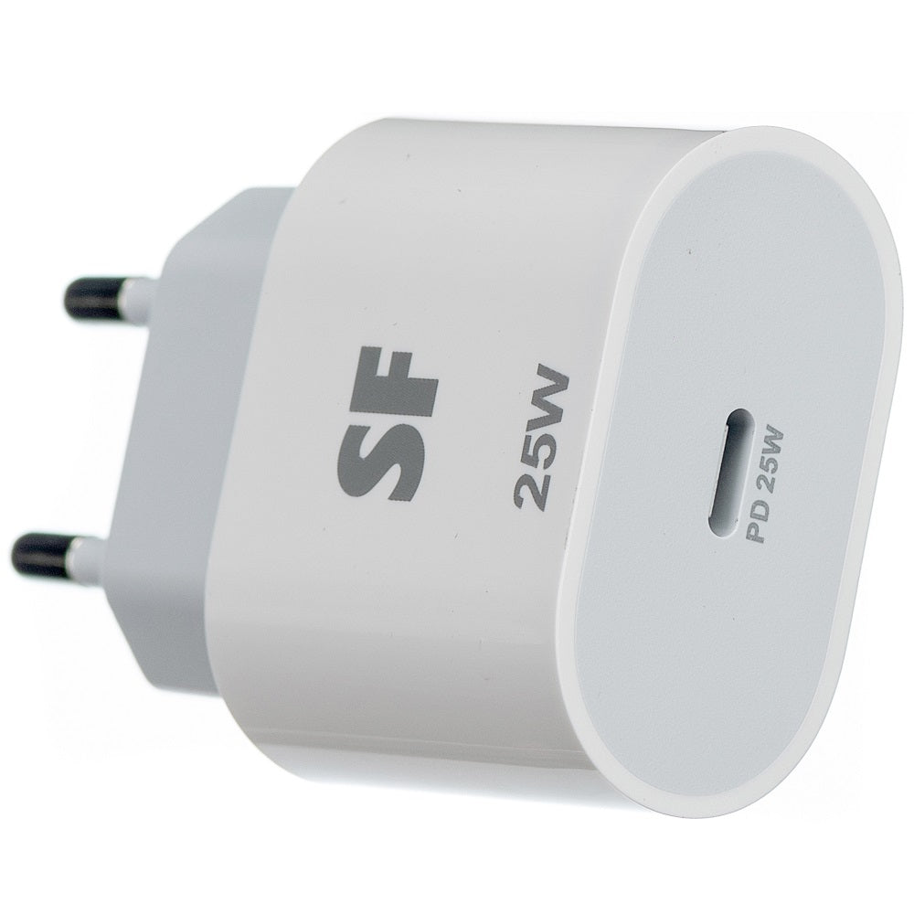 Superfly 25 Watt Single Type C Wall Charger - White - White