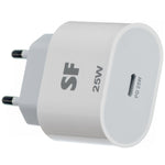 Superfly 25 Watt Single Type C Wall Charger - White - White