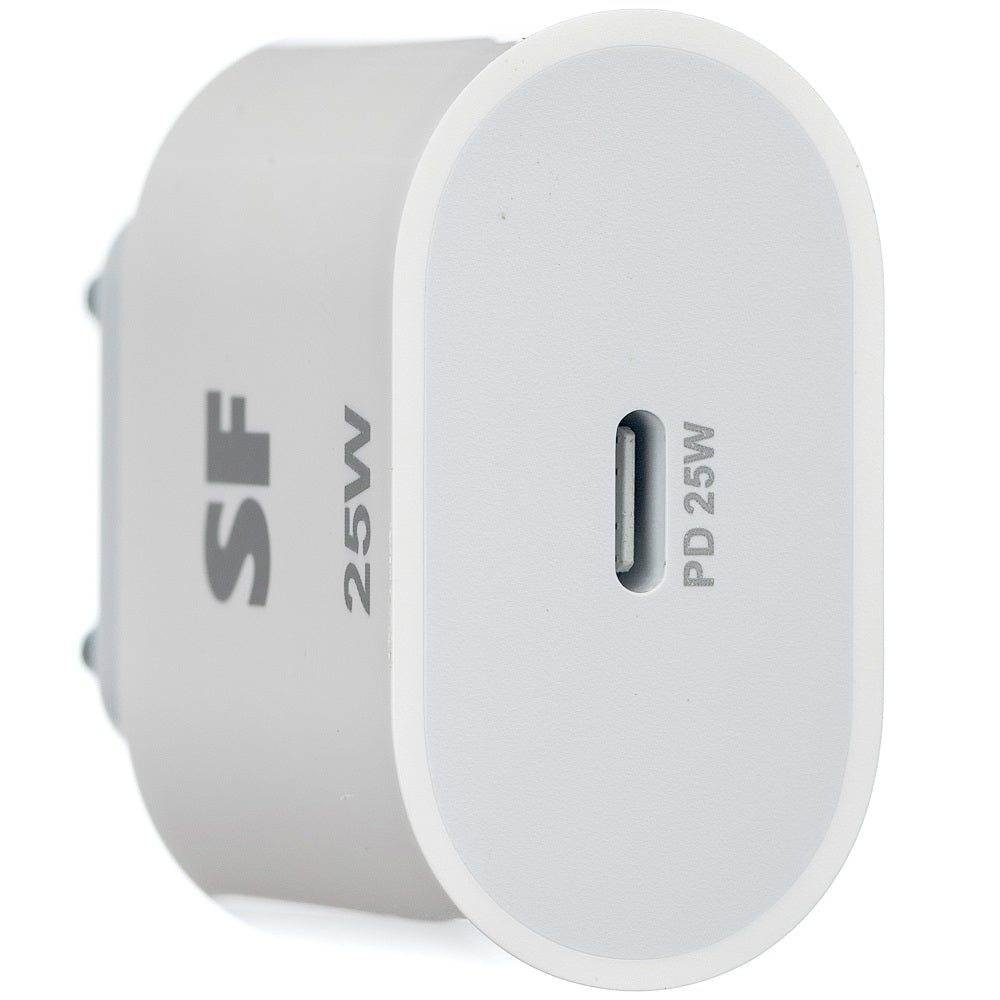 Superfly 25 Watt Single Type C Wall Charger - White - White