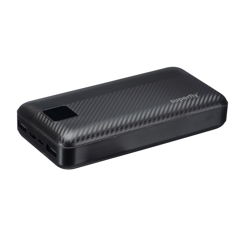 Superfly Power Bank 20 000mAh LCD Display - Black - Black