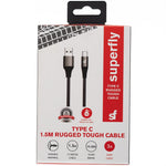 Superfly Tough Cable Type C 1.5M - Black - Black