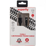 Superfly Tough Cable Type C 1.5M - Black - Black
