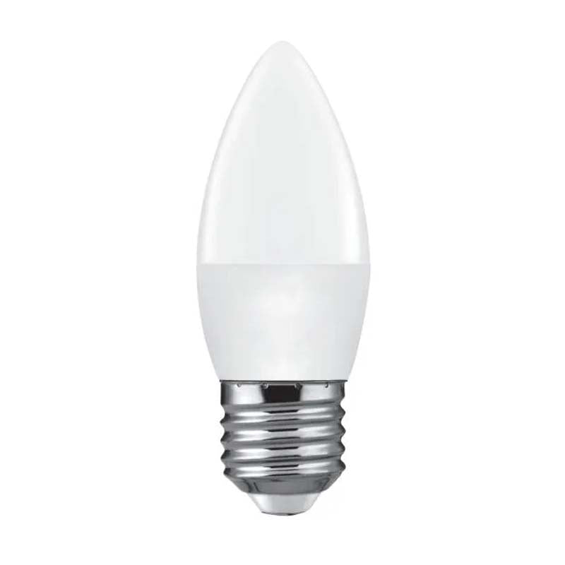 Switched 5W Candle LED Light Bulb E27 - Cool White