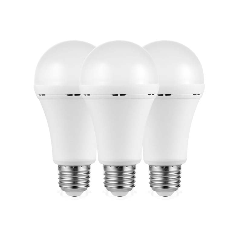 Switched LED 5W A60 Rechargeable E27 Light Bulbs 3 Pack - Cool White