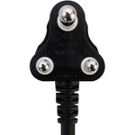 Switched 10m SBS Extension Cable/Cord/Lead Multiplug Light Duty - Black