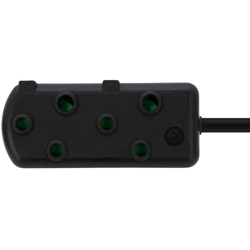 Switched 5m SBS Extension Cable/Cord/Lead Multiplug Light Duty - Black