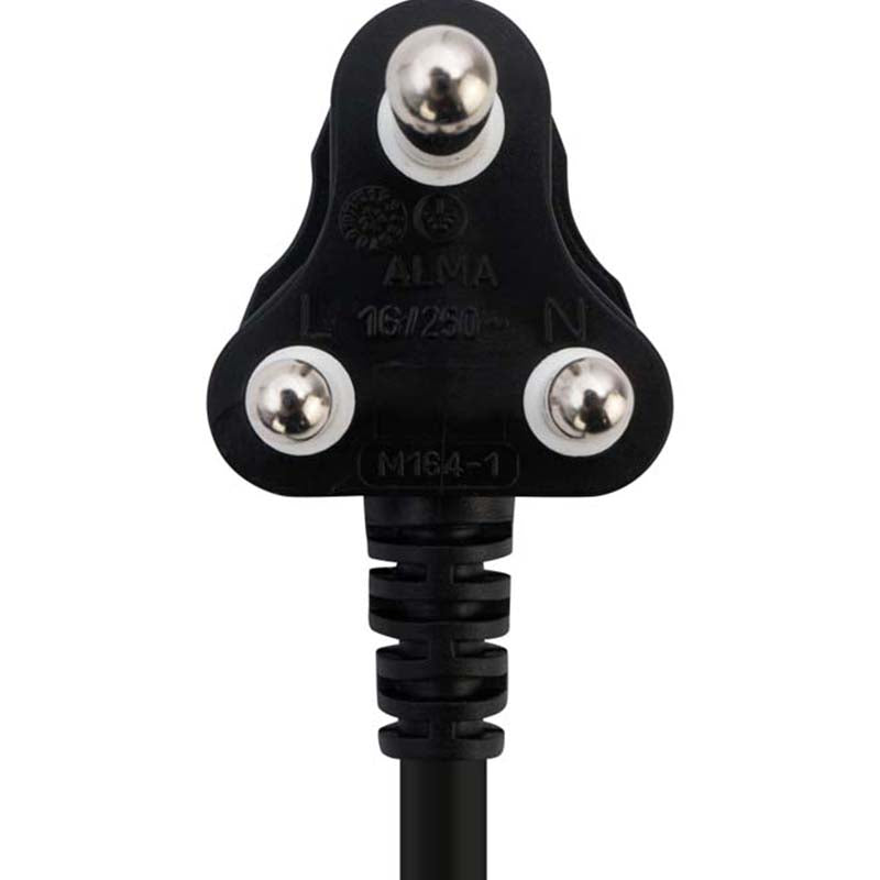 Switched 3m SBS Extension Cable/Cord/Lead Multiplug Heavy Duty - Black