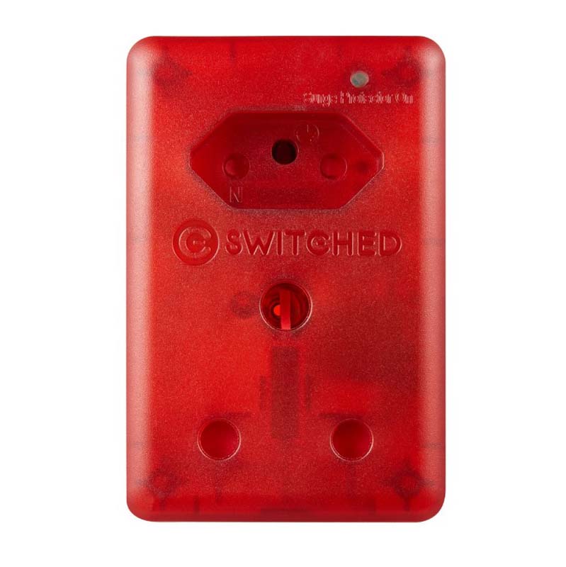 Switched High Surge Multi Adaptor 16A - Red