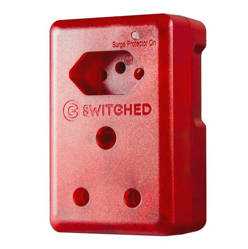 Switched High Surge Multi Adaptor 16A - Red