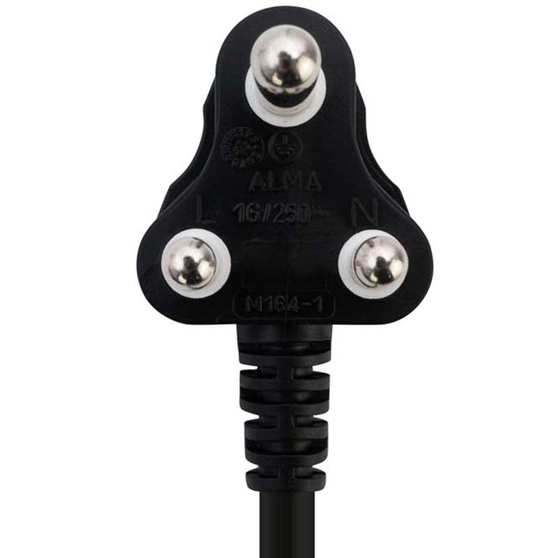 Switched 10m SBS Extension Cable/Cord/Lead Multiplug Heavy Duty - Black
