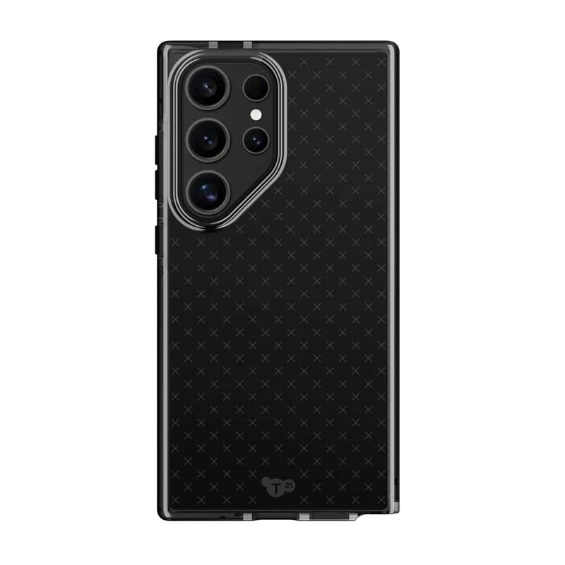 Tech21 Evo Check Samsung Galaxy S24 Ultra Case - Smokey Black