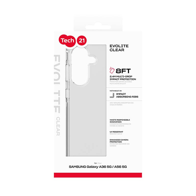 Tech21 Evo Lite Samsung Galaxy A36 / A56 Case - Clear