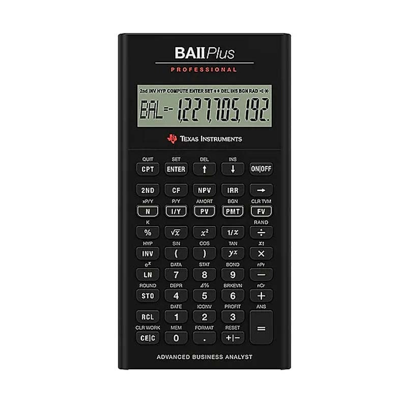 Texas Instruments BA ii Plus Professional Financial Calculator - Black