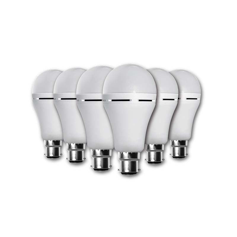 Elecstor 7W B22 Rechargeable & Dimmable Globe 1200mah A60 (6 Pack) - White