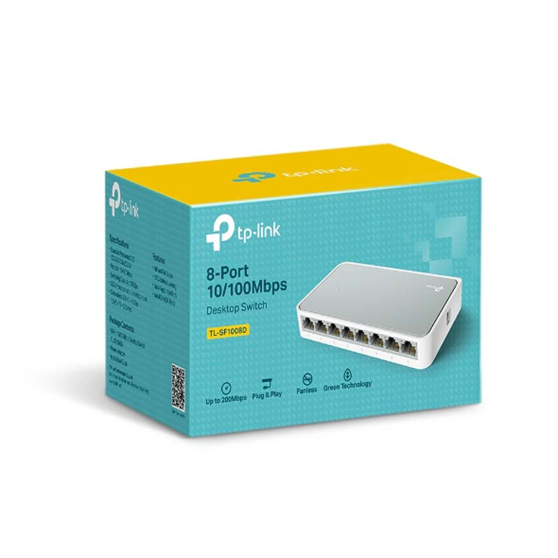 TP-Link 8 Port 10/100 Mbps Desktop Switch - White