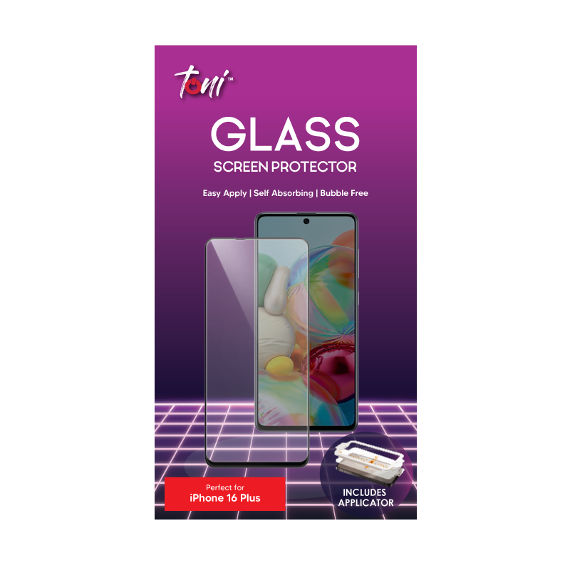 Toni Glass Apple iPhone 16 Plus Screen Protector with Applicator