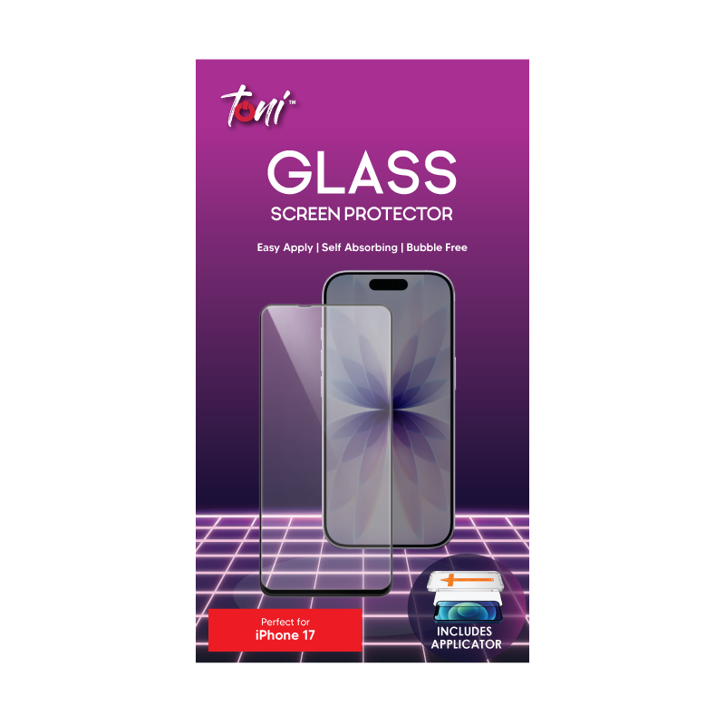 Toni  Apple iPhone 17 Tempered Glass Screen protector with Applicator