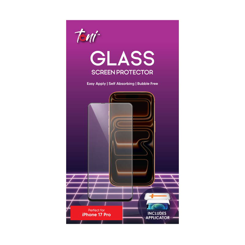 Toni Apple iPhone 17 Pro Tempered Glass Screen protector with Applicator