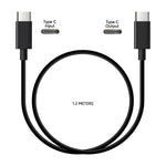 Toni Fast Charging Type C PD 1.2m Cable - Black - Black