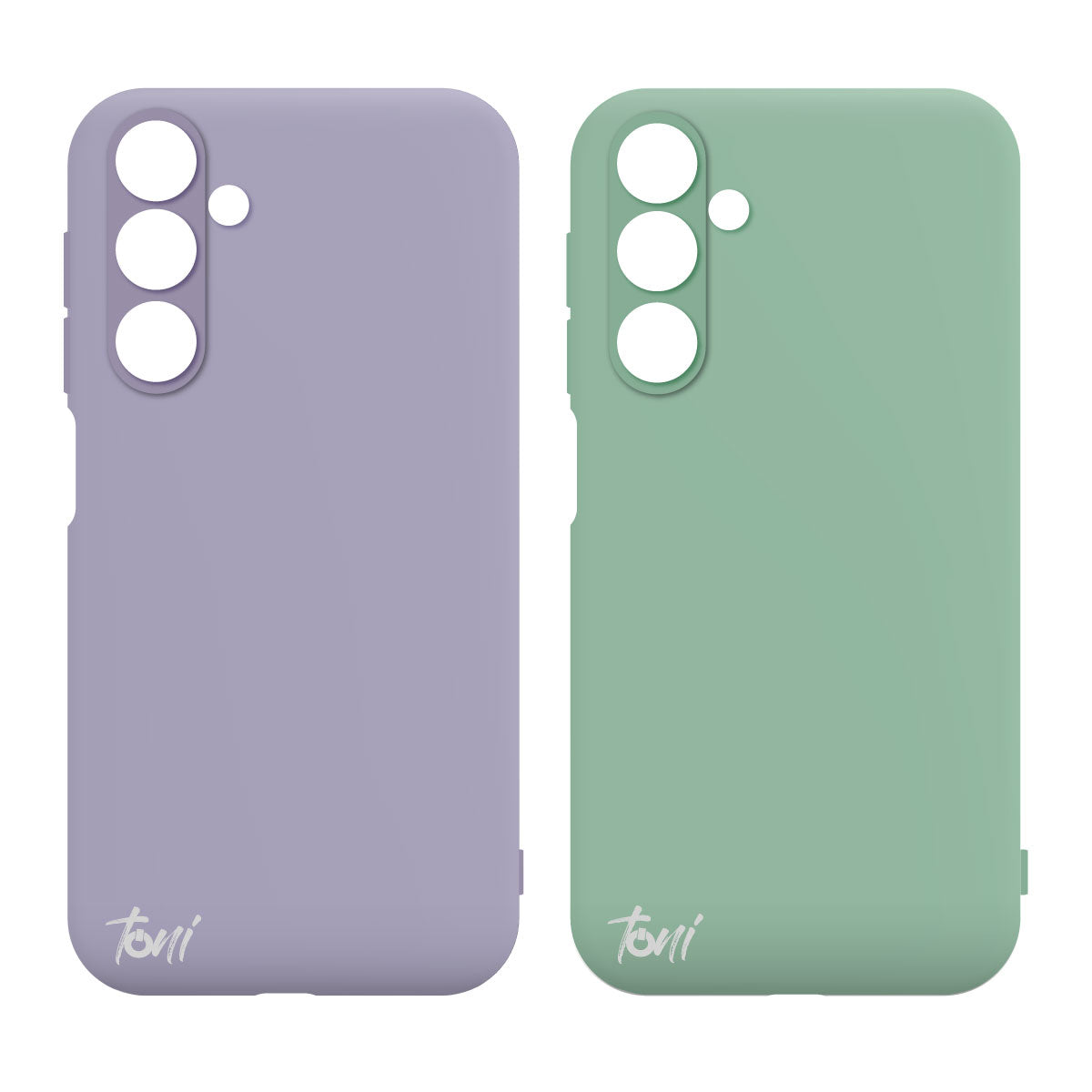 Toni Twin Silicone Case for Samsung A14 - Violet / Turquoise