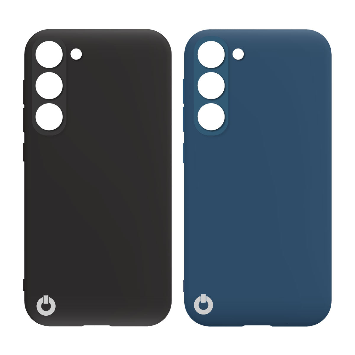 Toni Twin Silicone Case Samsung Galaxy S23 Plus - Black / Blue - Black
