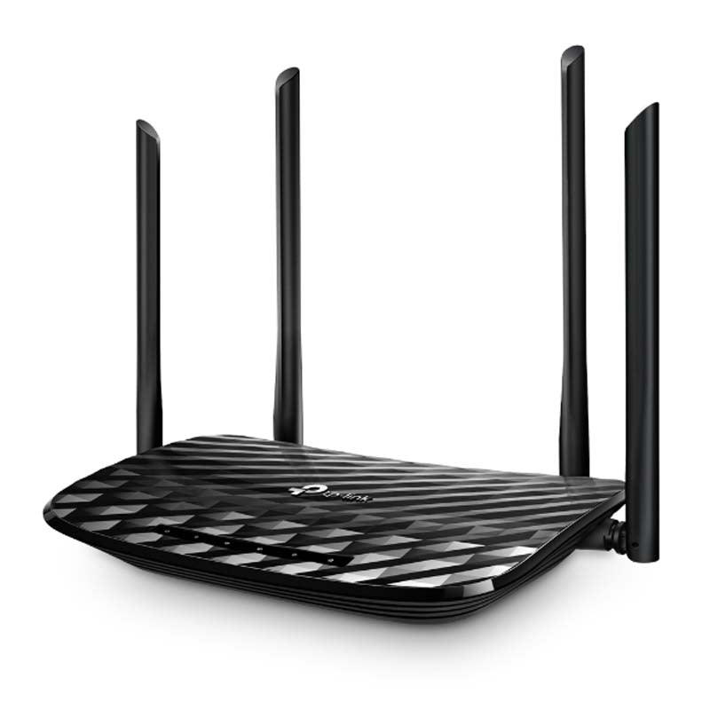 TP-Link Archer C6 AC1200 Wireless MU-MIMO Router - Black - Black