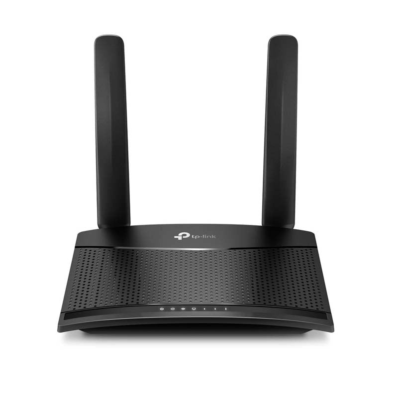 TP-Link MR100 Wireless 300 Mbps N 4G LTE Router - Black - Black
