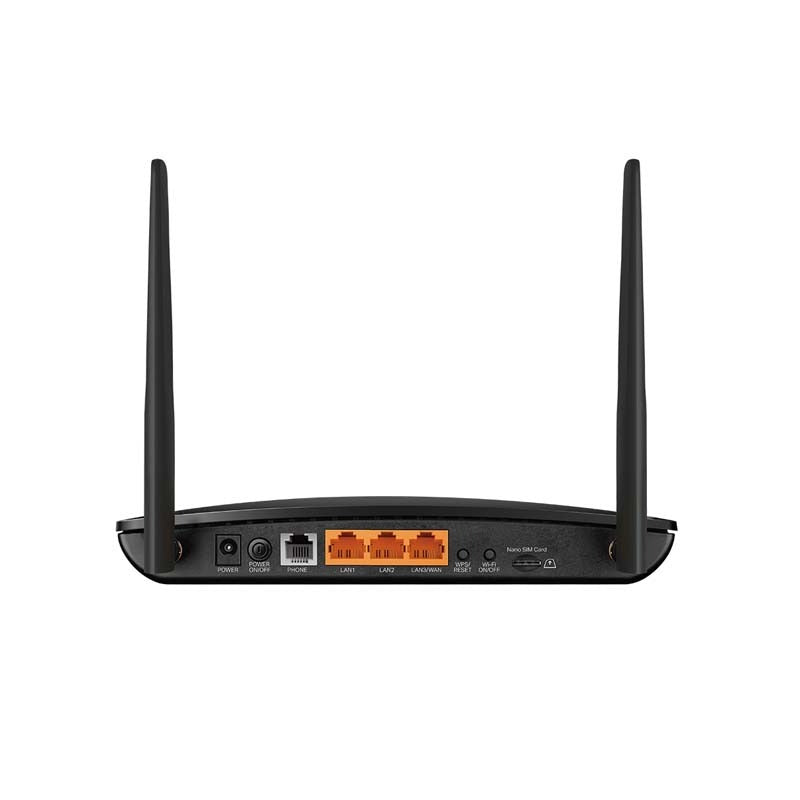 TP-Link TL-MR6500V 300Mbps Wireless N 4G LTE Router + Voip - Black