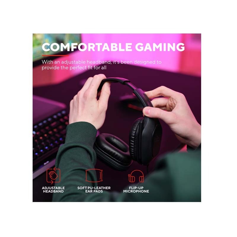 Trust GXT415 Zirox Wired Gaming Headset - Black